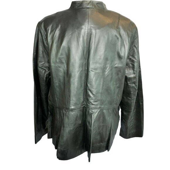 Genuine Leather Jessica London 20W Womens Black Blazer Sleek & Classic Design - Picture 4 of 11